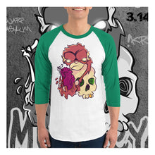 Load image into Gallery viewer, Thirsty Raglan (Black/White or White/Kelly)