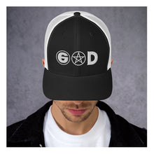 Load image into Gallery viewer, God Complex Trucker Cap (Monochromicon Edition)
