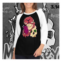 Load image into Gallery viewer, Thirsty Raglan (Black/White or White/Kelly)
